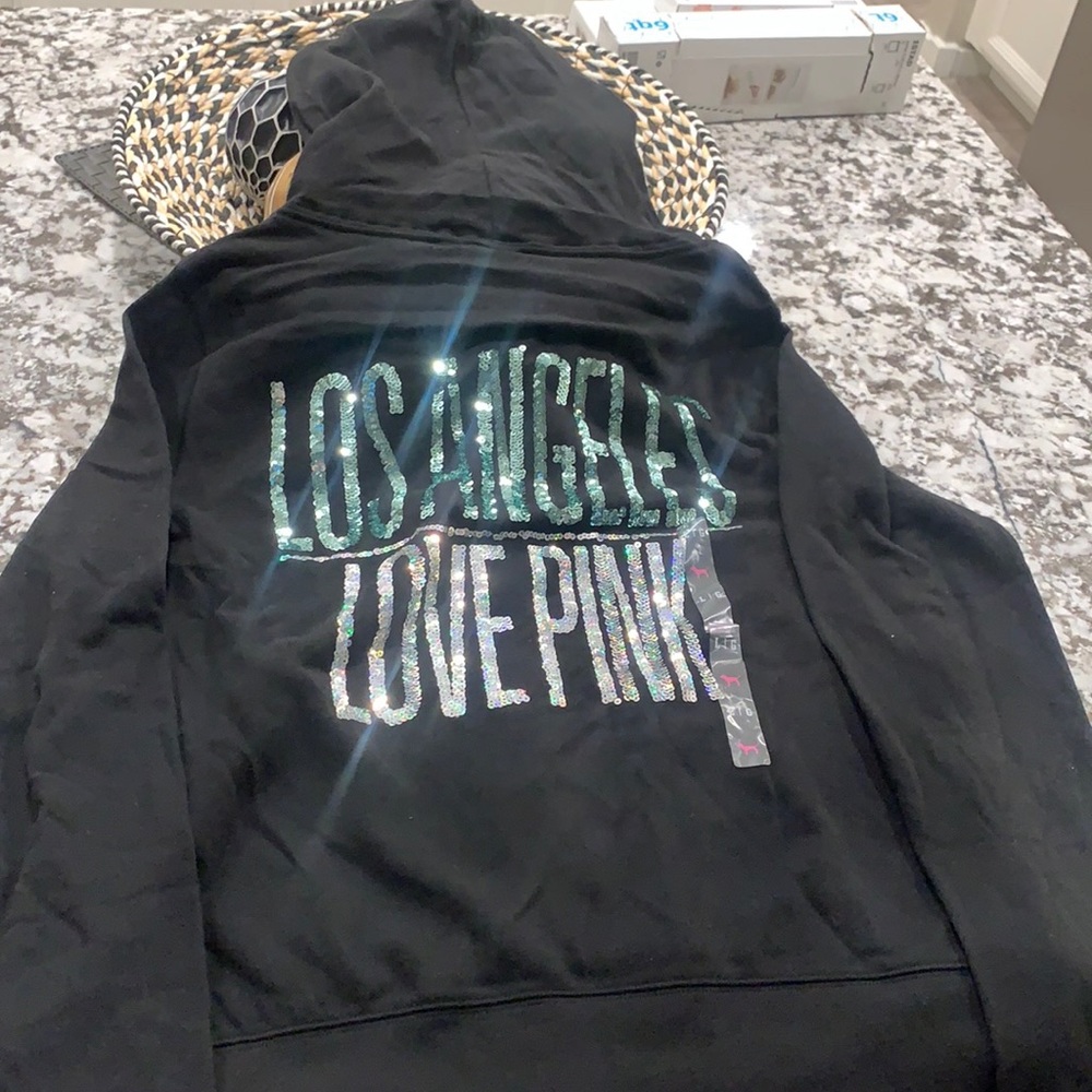 Pink los angeles hoodie brand new limited editio